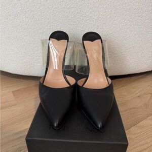 Tony Bianco Fayme Black Heels with Transparent Strap - Size 8